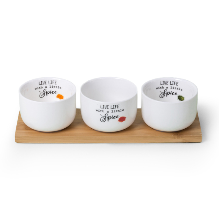 Набор из трех чаш на подставке Easy Life Kitchen Elements Easy Life R0851/KITE, цвет белый R0851/KITE - фото 1