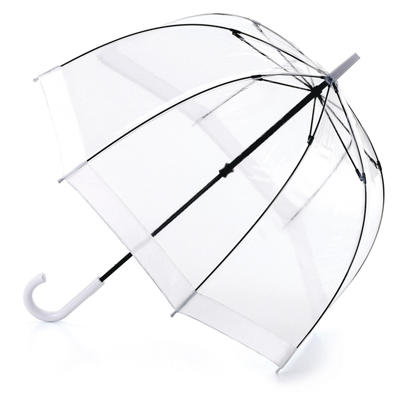 Зонт женский Fulton Birdcage купол 89см, прозрачный с белым Fulton L041 02 - фото 1