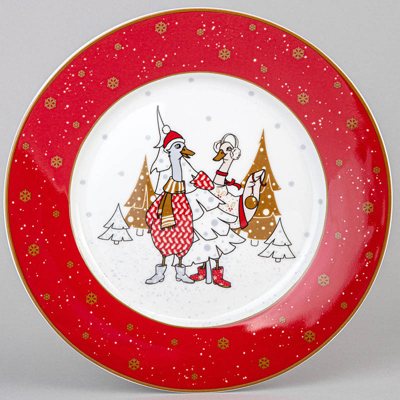 

Тарелка закусочная Lefard Family Christmas Гуси 20см
