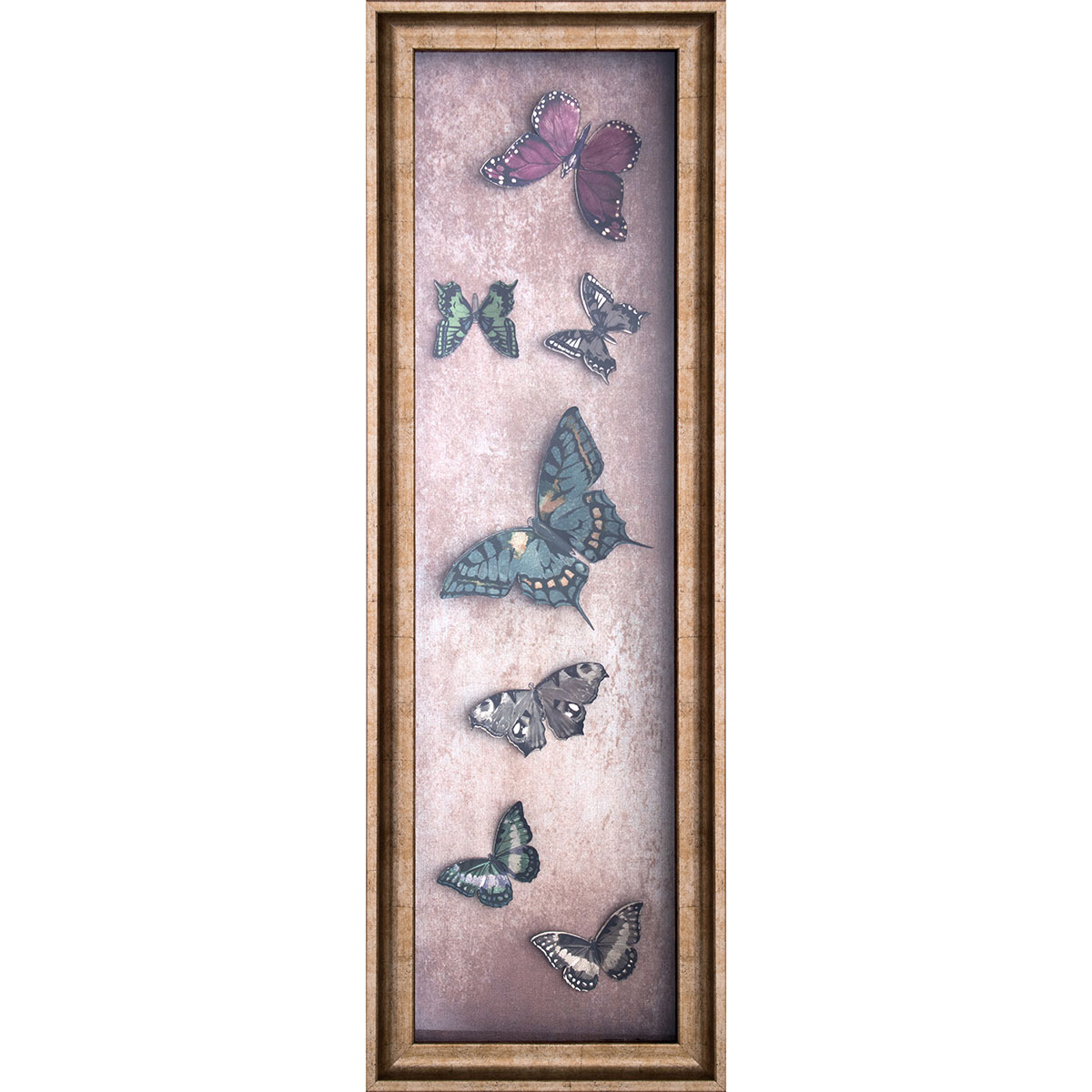 Панно настенное Ozverler Бабочки 35x105см настенное зеркало берже 23 темно коричневый