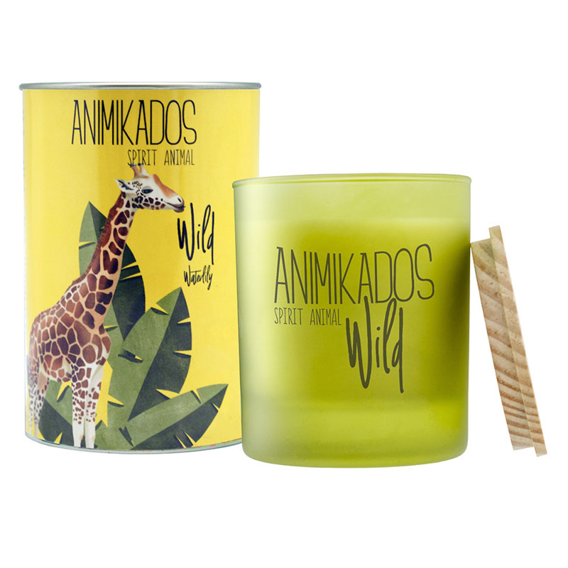 

Свеча ароматическая Giraffe - водная лилия Wild 40 ч, Желтый
