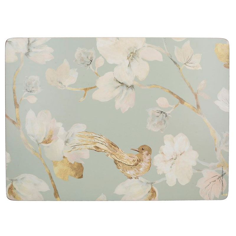 

Набор подставок Kitchen Craft Duck Egg Flora 40x29, 4шт, Многоцветие