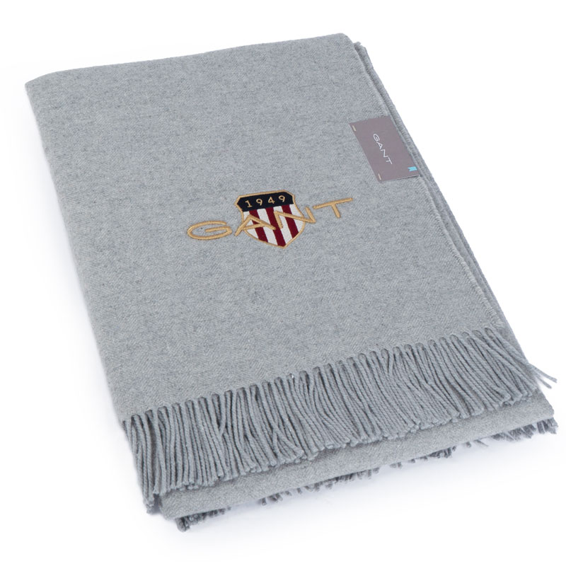 

Плед 130x180см Gant Home Archive Shield, серый