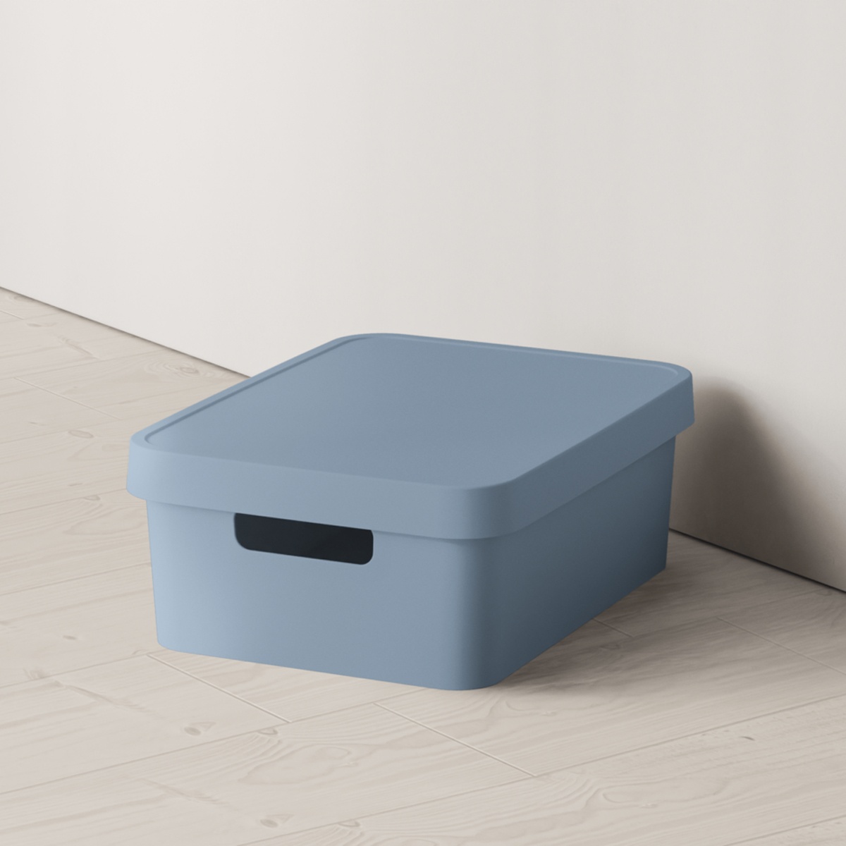 Ящик для хранения Ambient Folk 11л, серо-голубой Ambient AFK026PPGB, цвет синий