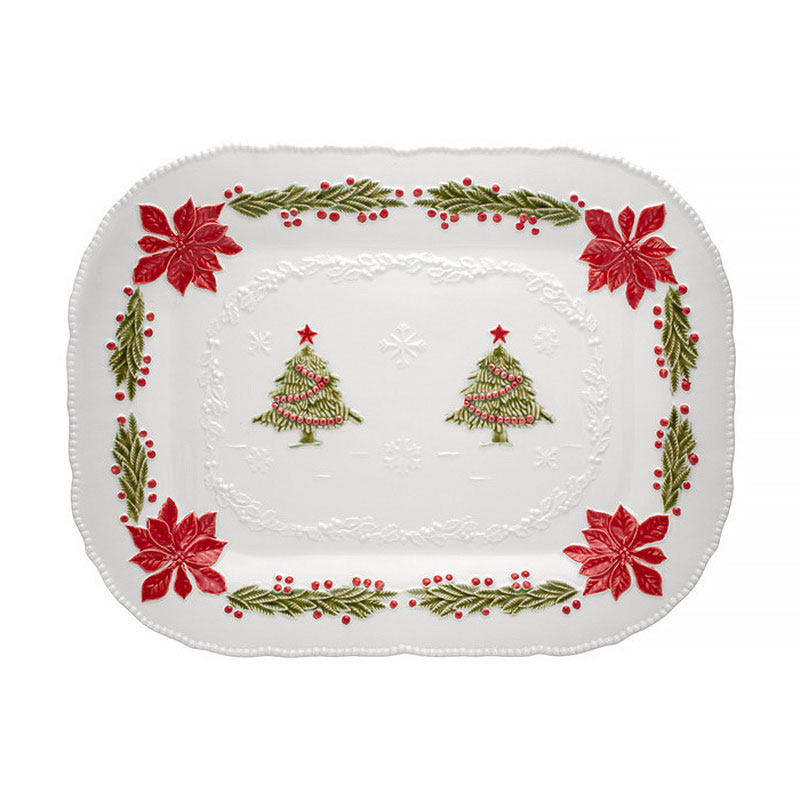 

Блюдо Bordallo Pinheiro Christmas, Белый;зеленый;красный