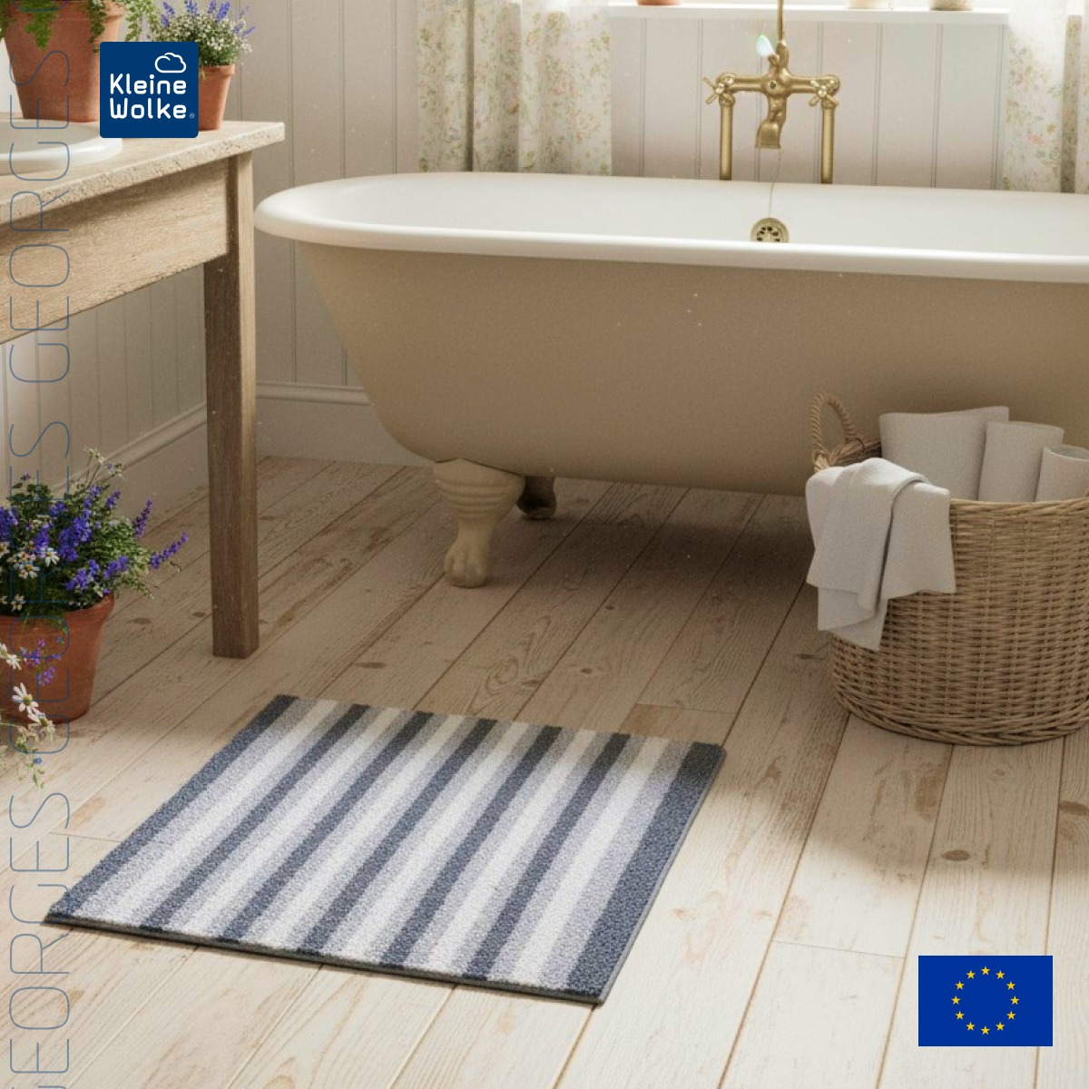 

Коврик для ванной комнаты Kleine Wolke George 50x60см, голубой