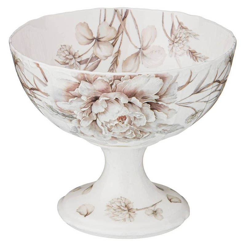 

Ваза на ножке Lefard White Flower 13x11см