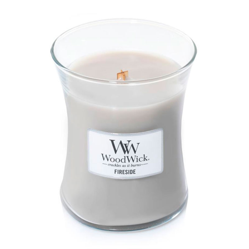 Свеча ароматическая средняя Woodwick У камина Woodwick 92106E, цвет серый - фото 1