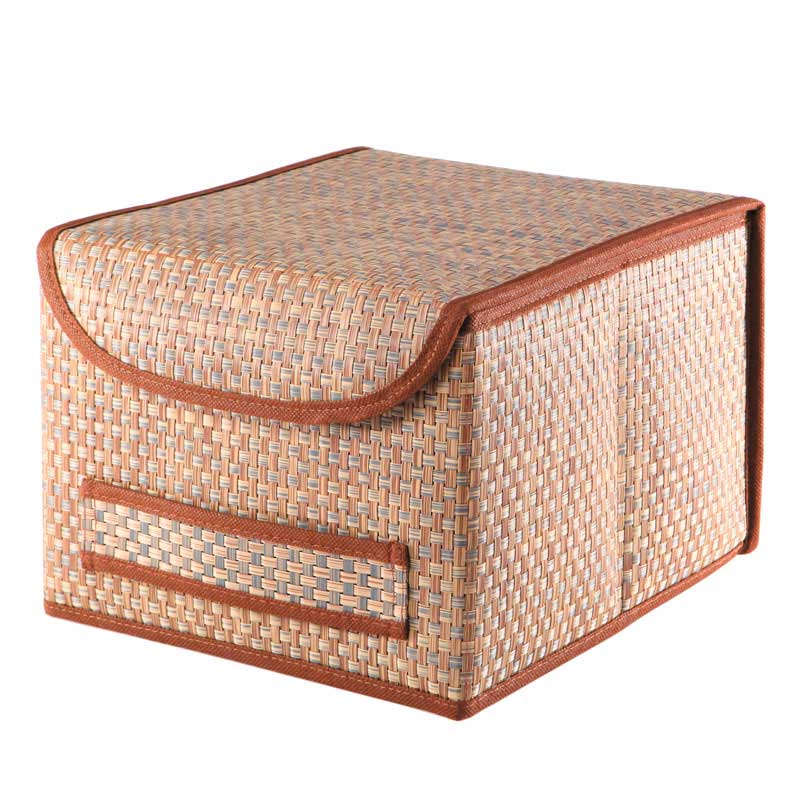 Коробка для хранения с крышкой Casy Home 25x27x20 см, цвет бежевый короб кубик для хранения