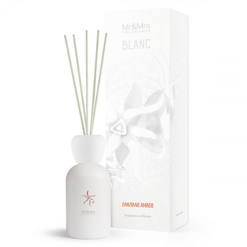 

Аромадиффузор Mr&Mrs Fragrance Blanc аромат №31 Амбра Занзибара, 250мл, Белый