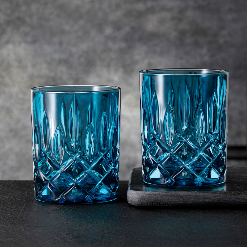 Набор стаканов низких Nachtmann Noblesse, синий ametista бокалы для виски 6 шт