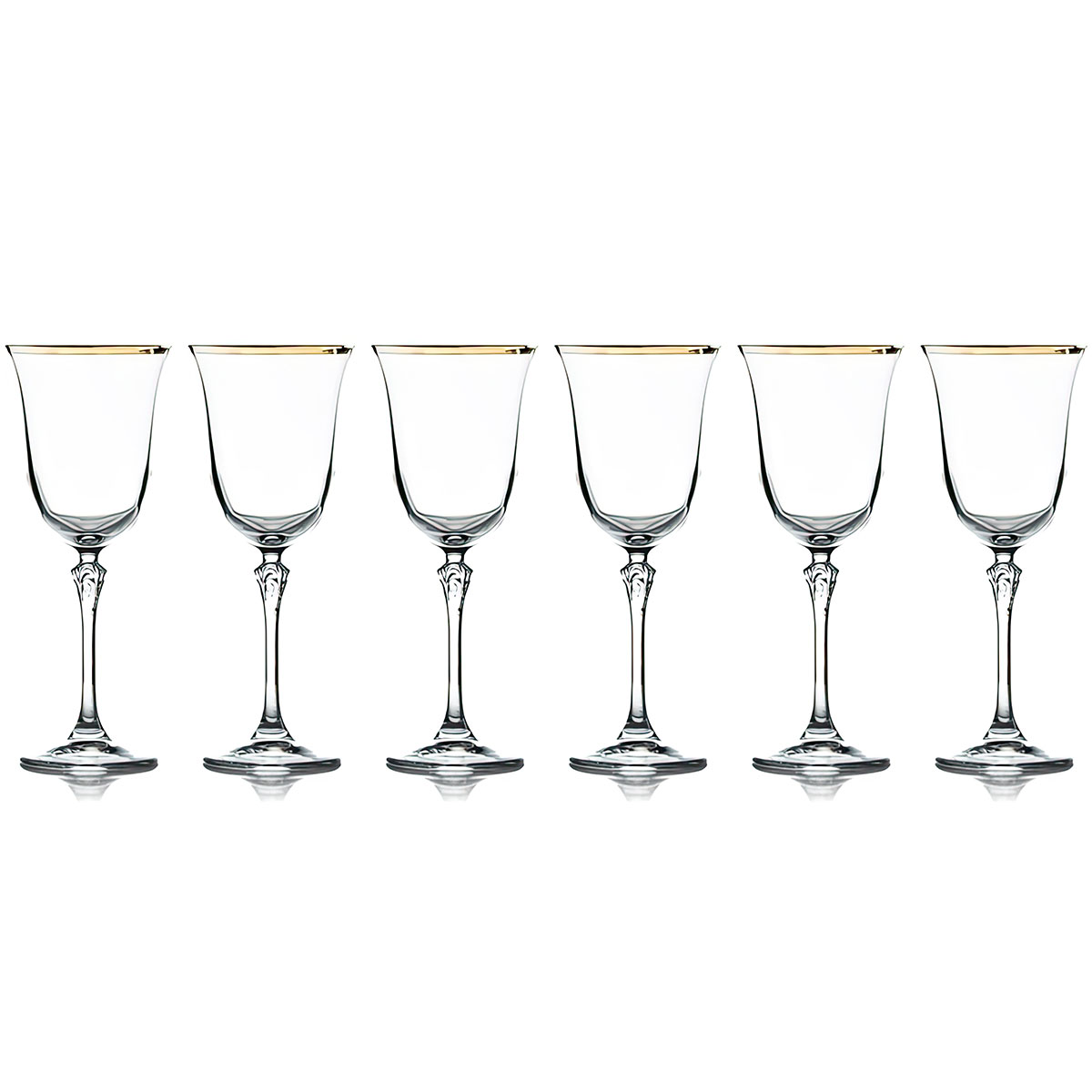 Набор бокалов для воды Le Stelle Gemma, золото Le Stelle LR-034, цвет прозрачный - фото 1