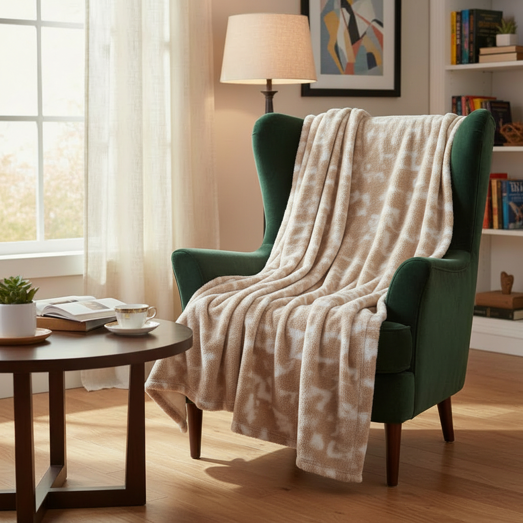 Плед Pappel Cotton 150x200см бежевый 3710₽