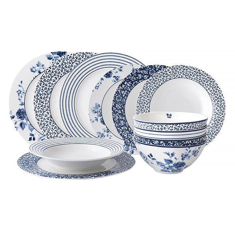 

Набор обеденный Laura Ashley Blueprint, Белый;синий