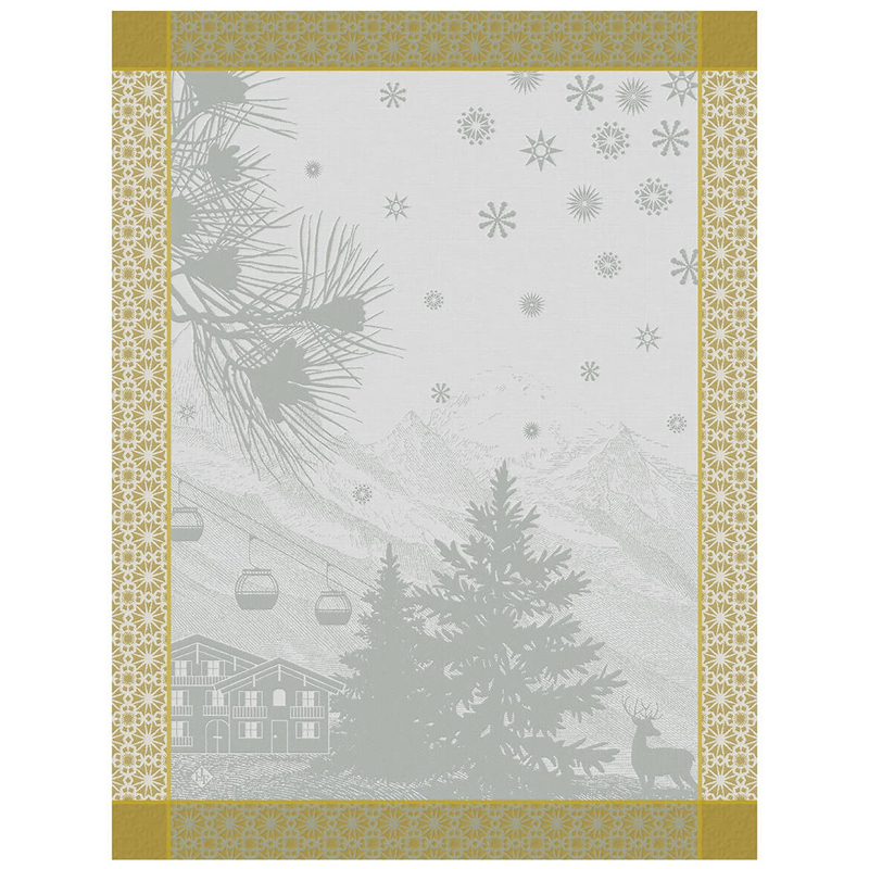 

Полотенце кухонное Le Jacquard Francais Sommets Enneiges 60x80см, цвет белый