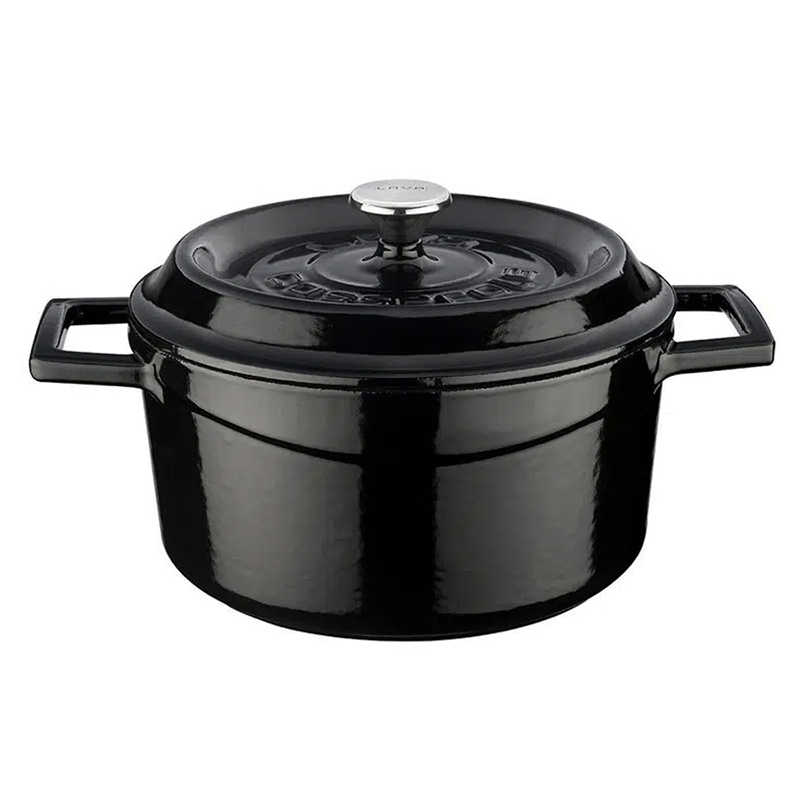 Кастрюля чугунная Lava 282л цвет черный 18730₽