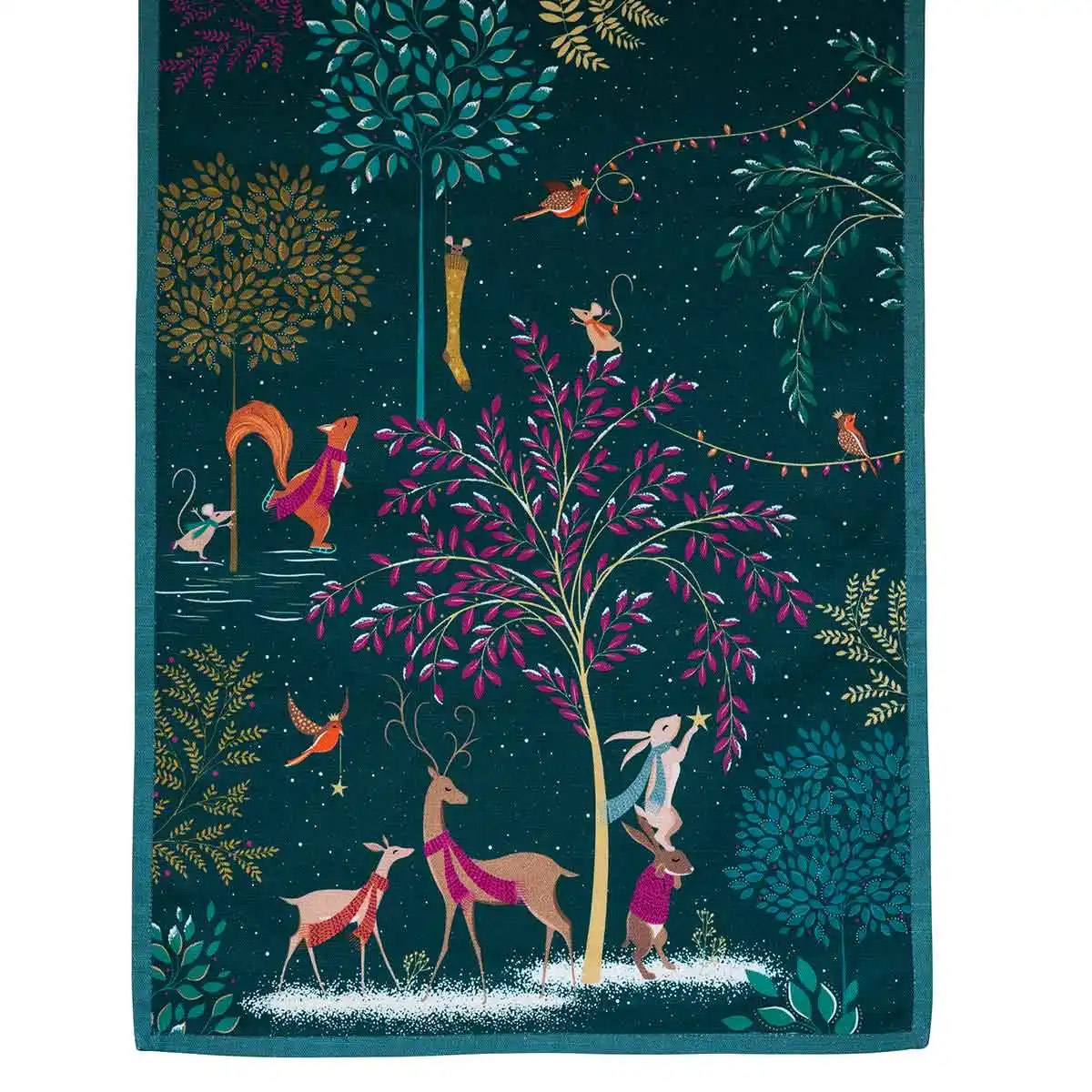 Дорожка на стол Portmeirion Woodland Tales Олень и Робин 250х35см