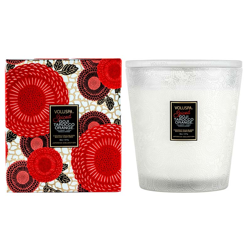 

Аромасвеча Voluspa Пряная китайская ягода и красный апельсин, Белый