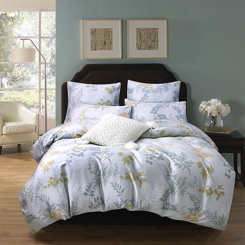 Комплект постельного белья 1,5-спальный Pappel 4 предмета, голубой Pappel 5630A/150200S, цвет серый