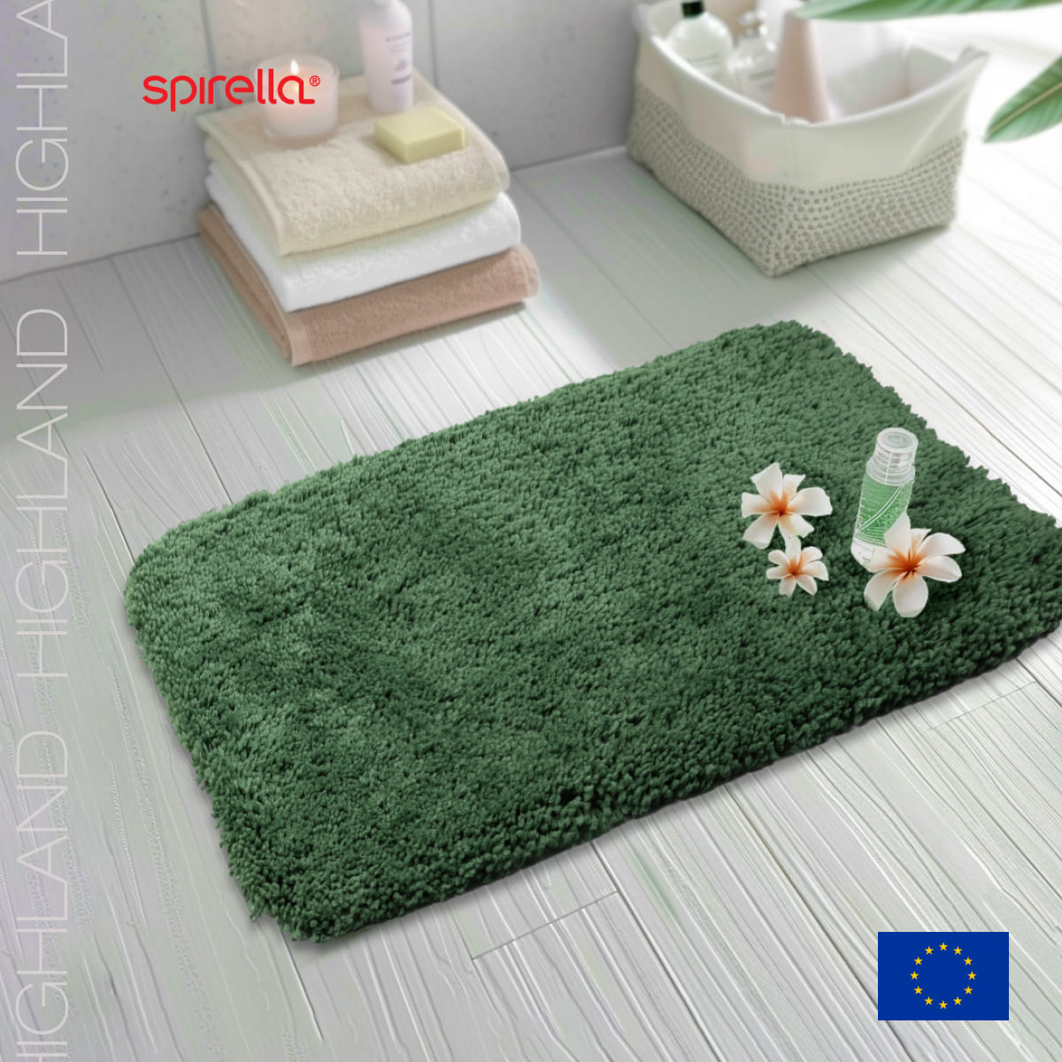 

Коврик для ванной комнаты Spirella Highland 65x55см, базилик
