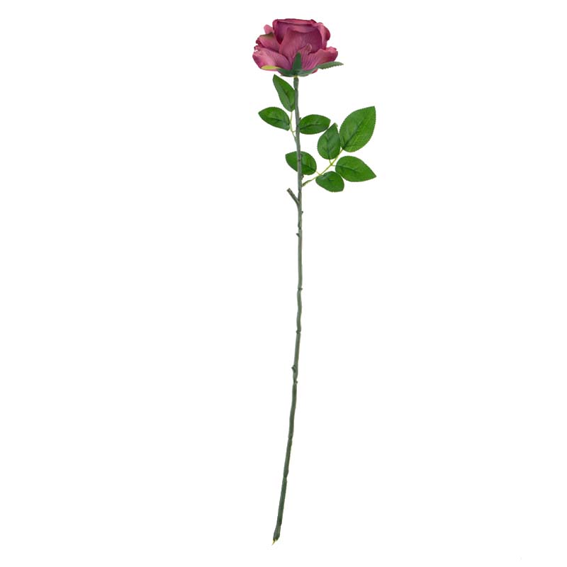 Цветы искусственные FloDecor Роза 60см, цвет розовый