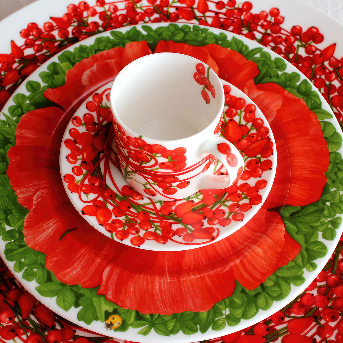 Тарелка десертная Taitu Prati Italiani, цвет красный Taitu 2-91-A - фото 2