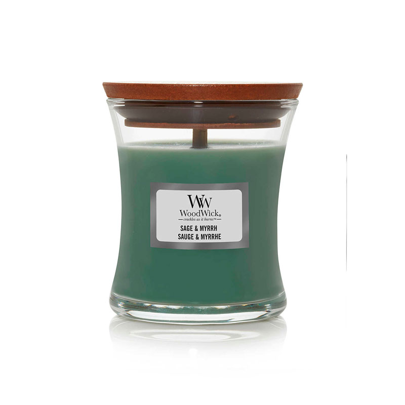

Свеча ароматическая малая Woodwick Шалфей и мирт, Зеленый