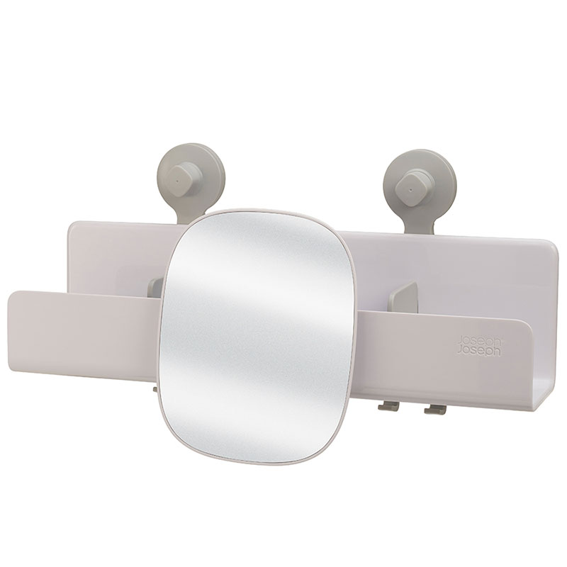 Органайзер для душа с зеркалом Joseph Joseph EasyStore, белый распашной шкаф палермо с ясень шимо светлый белый глянец с зеркалом 2300 мм