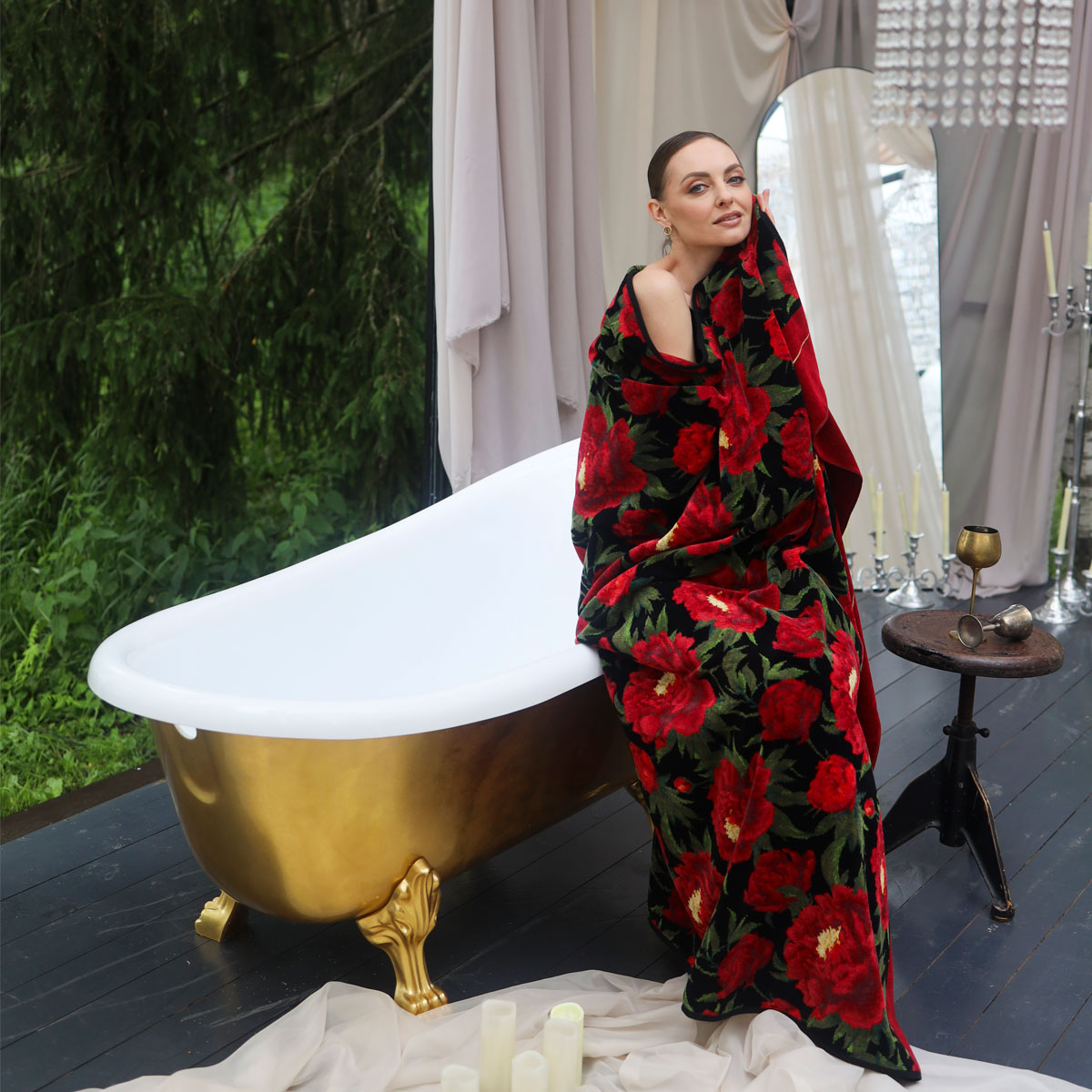 Полотенце Feiler Isabella 75x150см цвет черный 21500₽