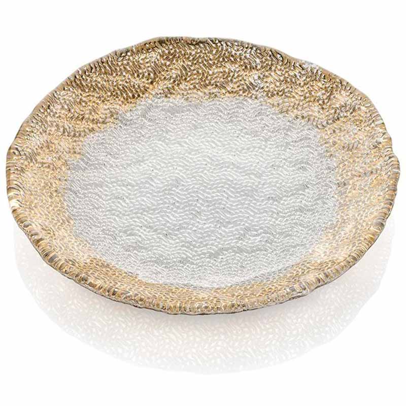 

Тарелка IVV TRICOT, 22 см., цвет золотой, Прозрачный;золотой