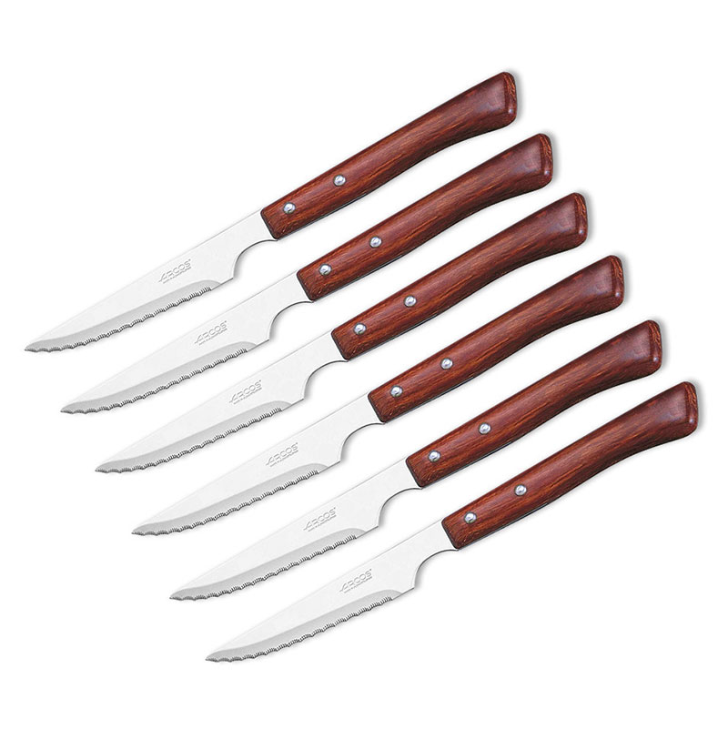 Набор ножей для стейка Arcos, 6шт нож для стейка из нержавеющей стали magistro workshop 22 5 см серебряный