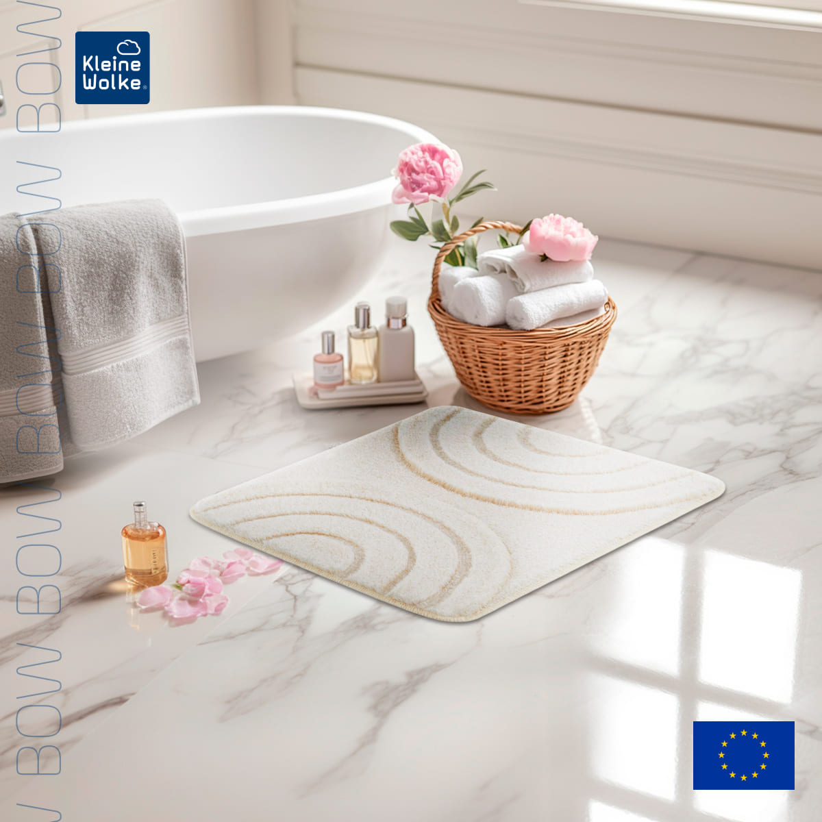

Коврик для ванной комнаты Kleine Wolke Bow Sandbeige