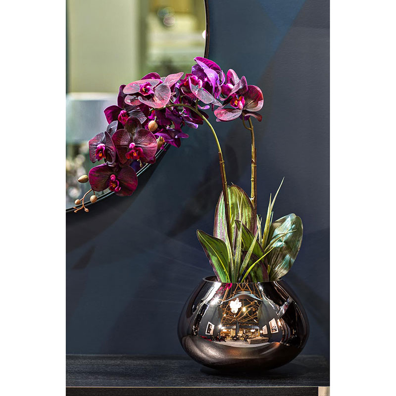 Растение искусственное Garda Decor Орхидея бордовая в горшке Garda Decor 29BJ-170-12, цвет бордовый - фото 2