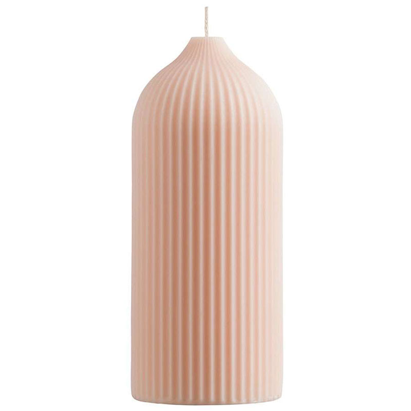 свеча декоративная tkano edge 25 5см синий Свеча декоративная Tkano Edge 16,5см, цвет бежево-розовый