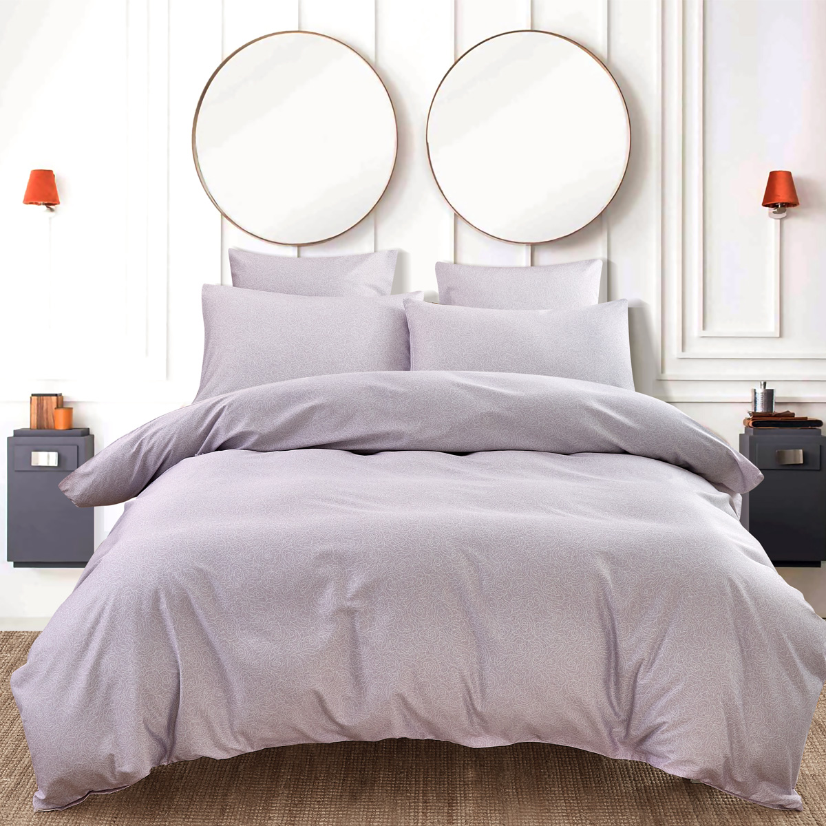 Комплект постельного белья 1,5-спальный Pappel Smooth lilac Pappel YGNP027AP/150200S, цвет бежевый