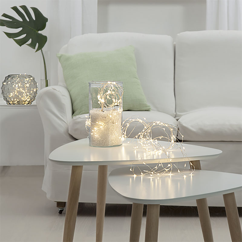 

Гирлянда Star Trading AB Christmas 200-Light Bundly Dew Drop, дневной белый свет, Прозрачный