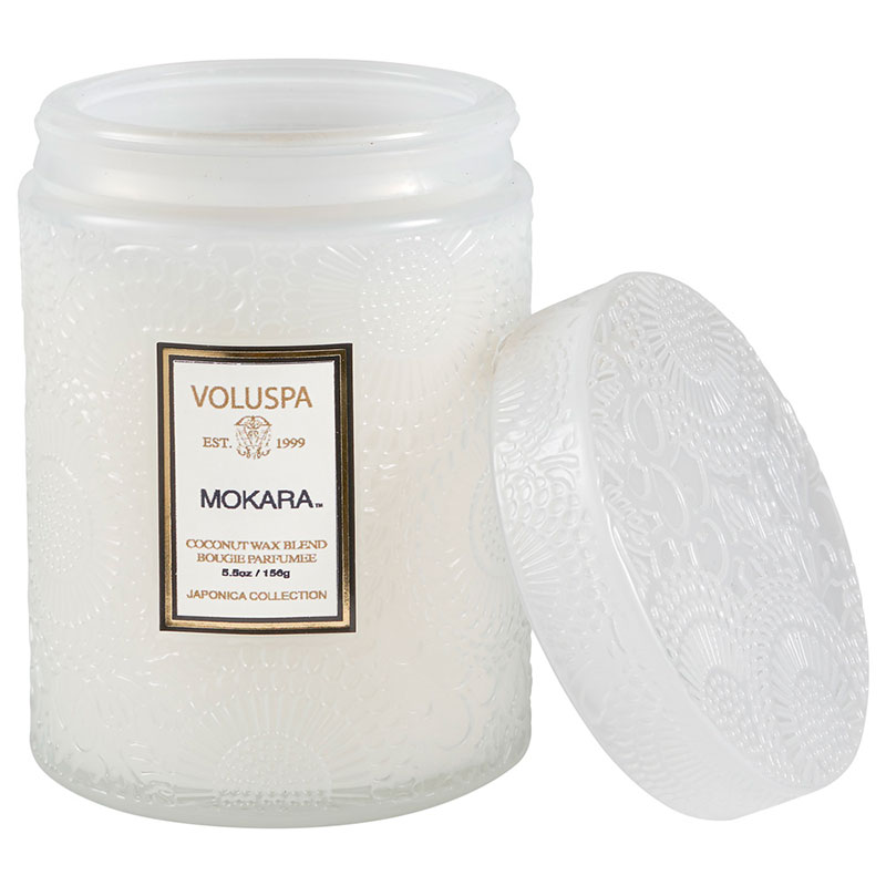 

Свеча ароматическая Voluspa Орхидея, в стеклянной банке с крышкой, Белый