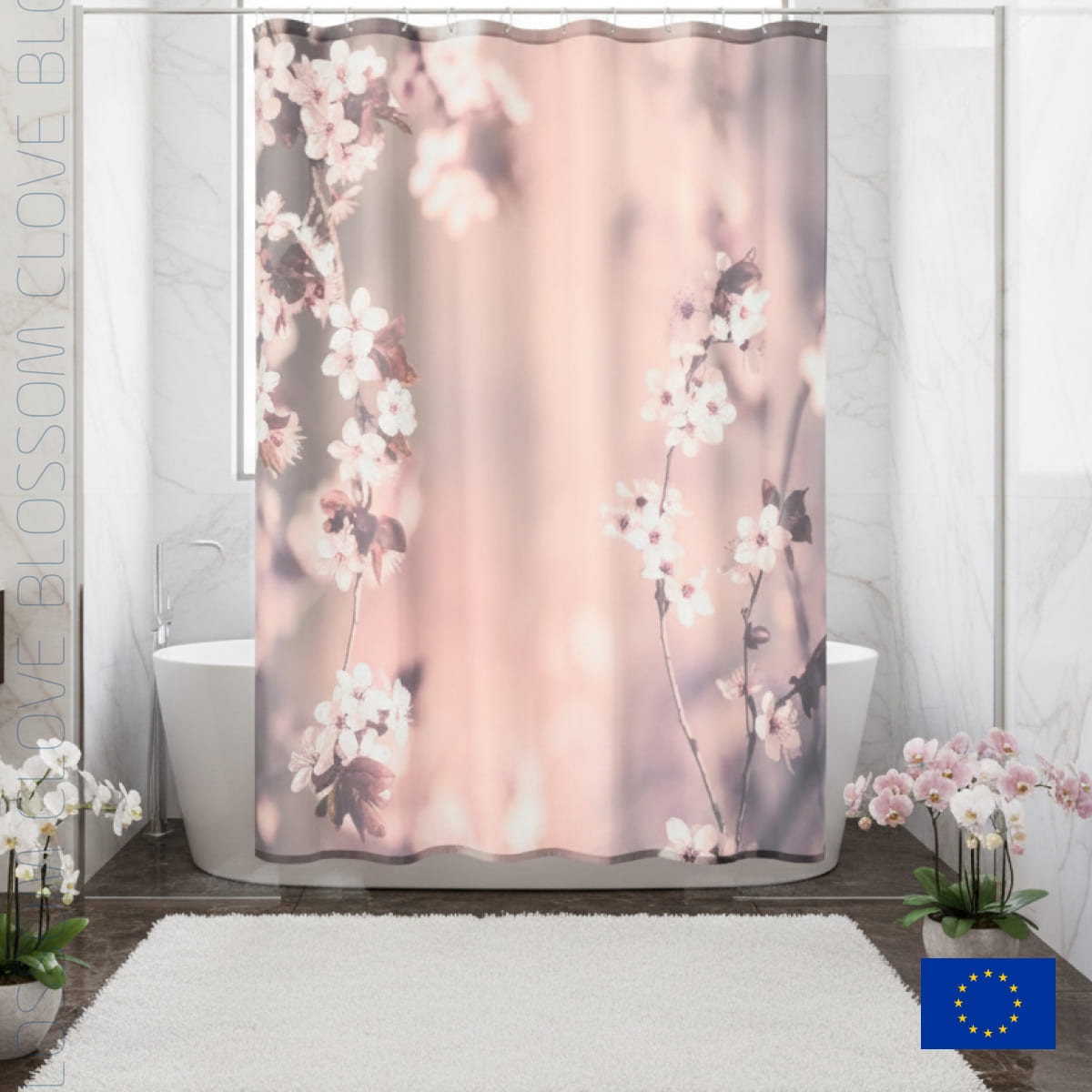 Штора для ванной комнаты Kleine Wolke Blossom Clove 180x200см 6890₽