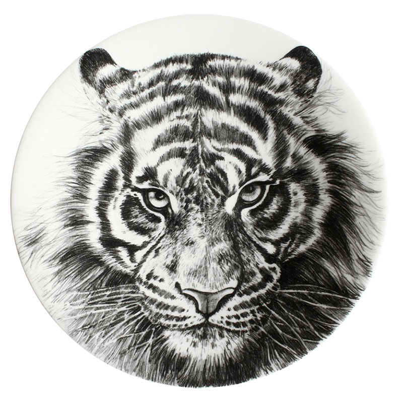 Тарелка десертная Taitu Wild Spirit. Tiger Taitu 12-1-1-C, цвет белый - фото 1