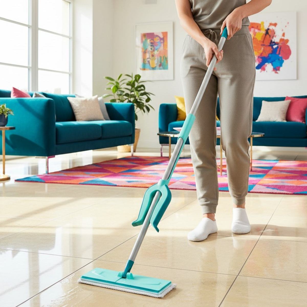 

Швабра хозяйственная с отжимом Leifheit Picobello S micro duo