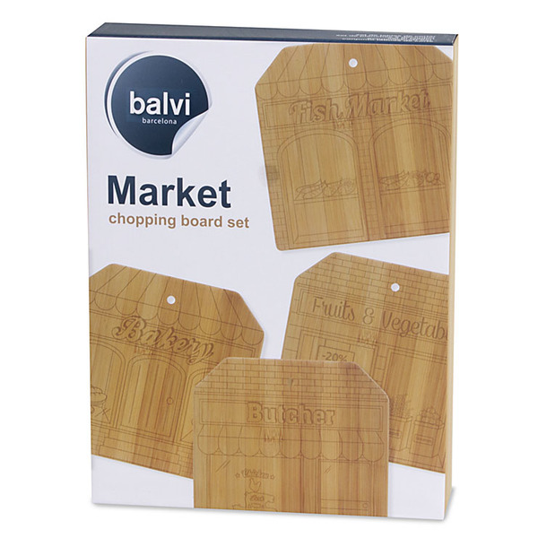 Набор разделочных досок Balvi Market, 4 шт. Balvi 25945, цвет бежевый - фото 2