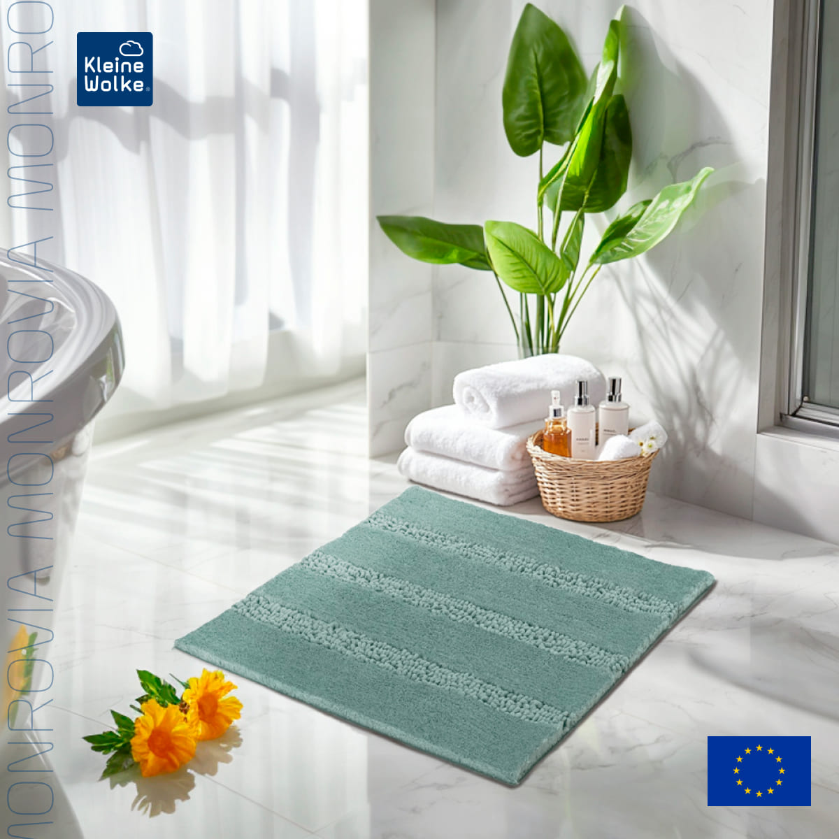 

Коврик для ванной комнаты Kleine Wolke Monrovia 60x60см, зеленый