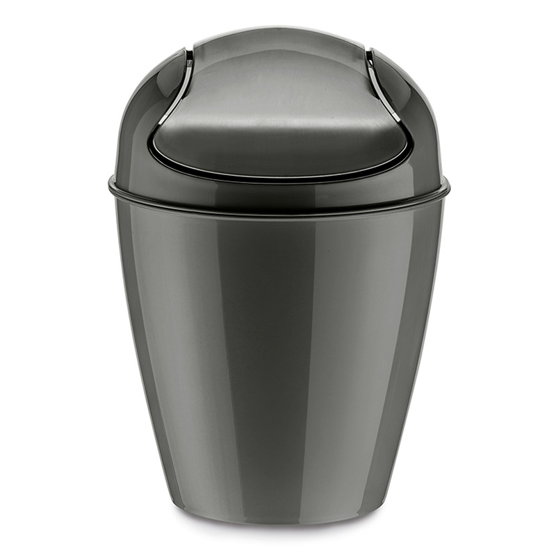 Корзина для мусора с крышкой Koziol Del XS 2л, цвет черный