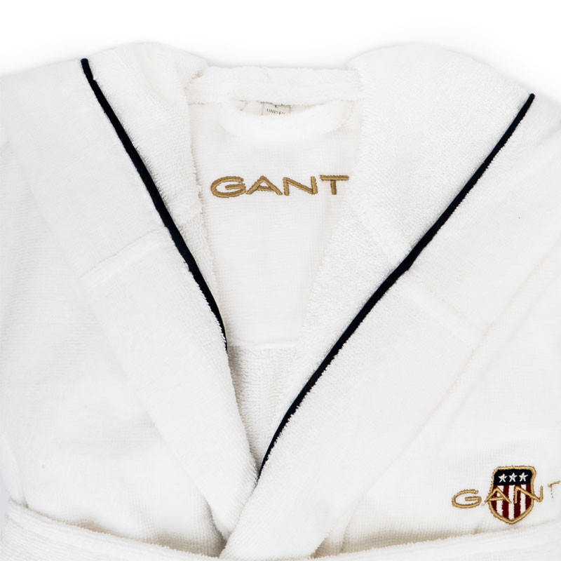 Халат махровый с капюшоном Gant Home Archive Shield размер L, белый Gant Home 856005303/110/L 856005303/110/L - фото 4