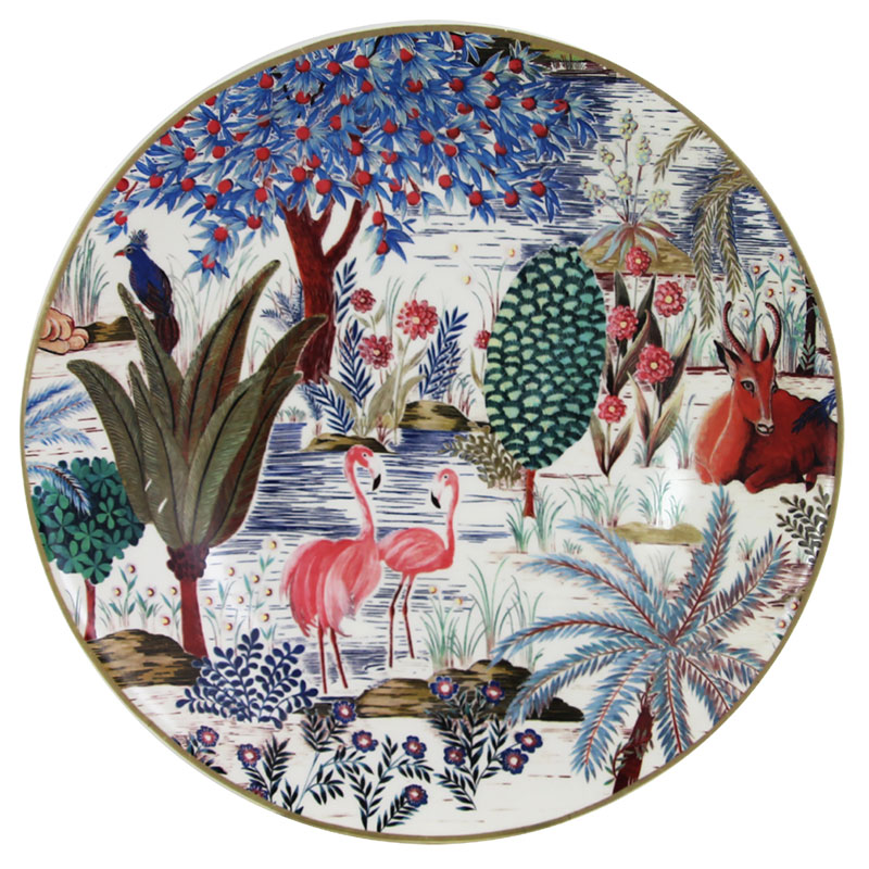Тарелка суповая Gien Le Jardin Du Palais Gien 1853ACRE02, цвет разноцветный - фото 1