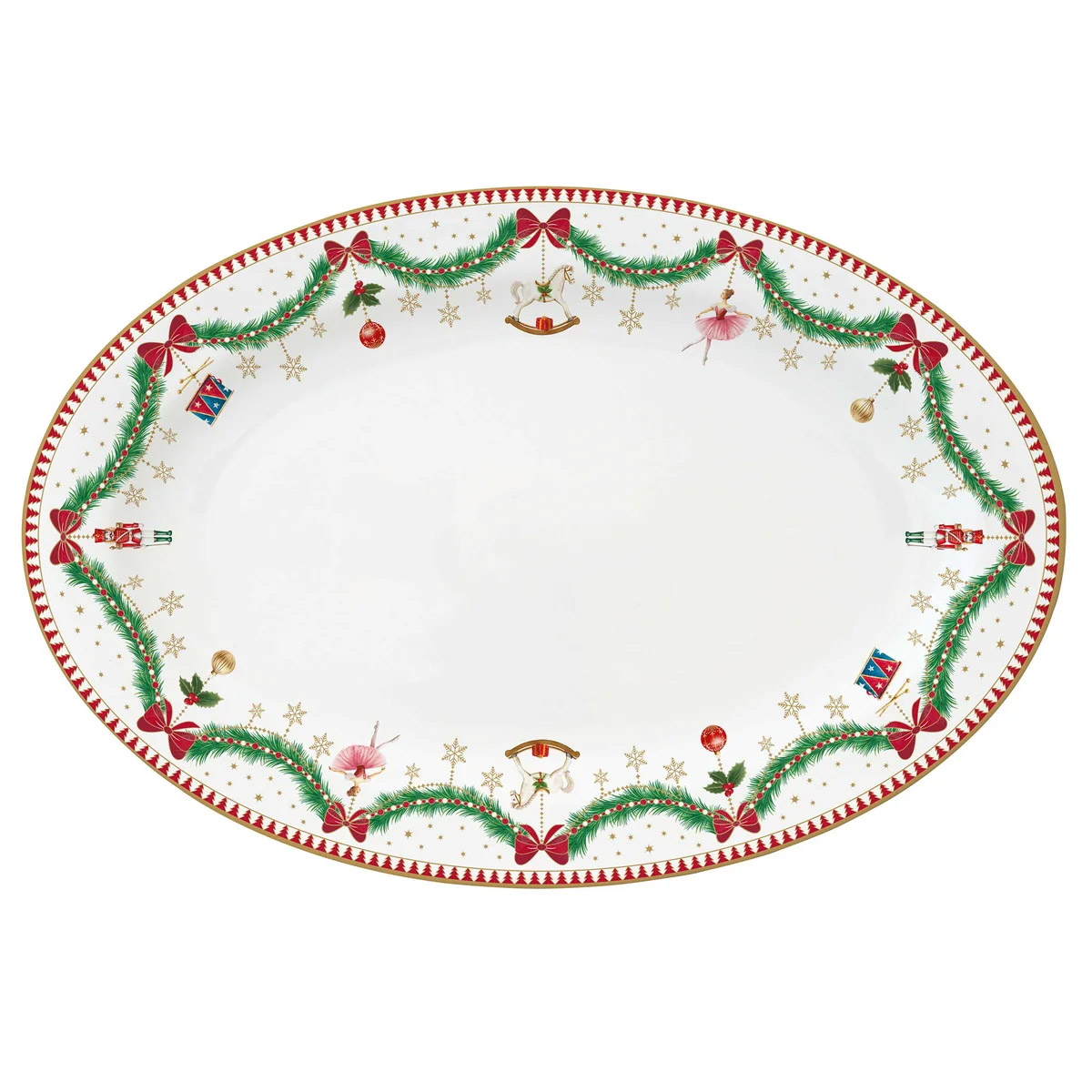 Блюдо овальное Easy Life Magie De Noel Щелкунчик и фея 35х23,5см