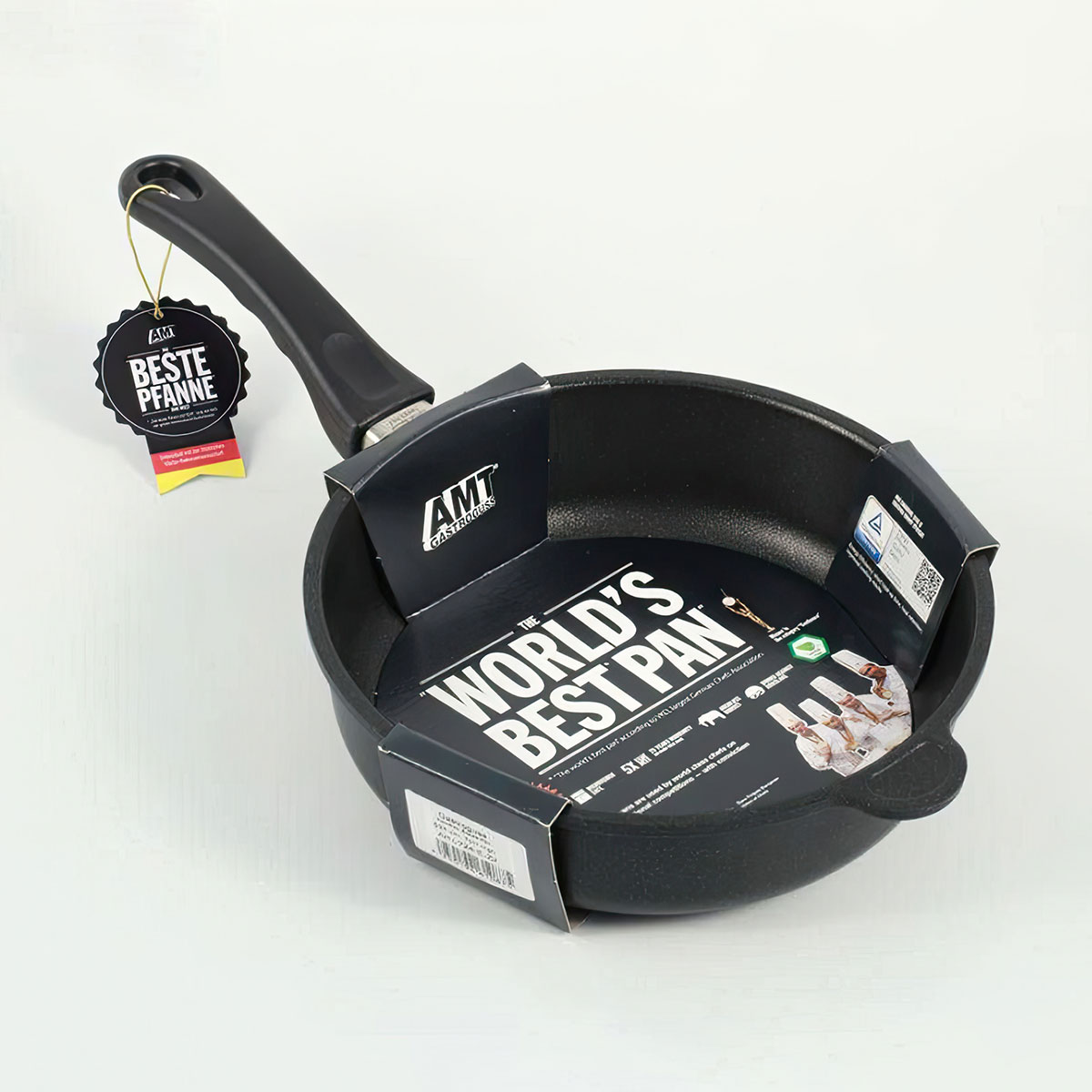 Сковорода глубокая индукционная AMT Frying Pans Titan 24см AMT AMTI-724FIX, цвет черный - фото 3