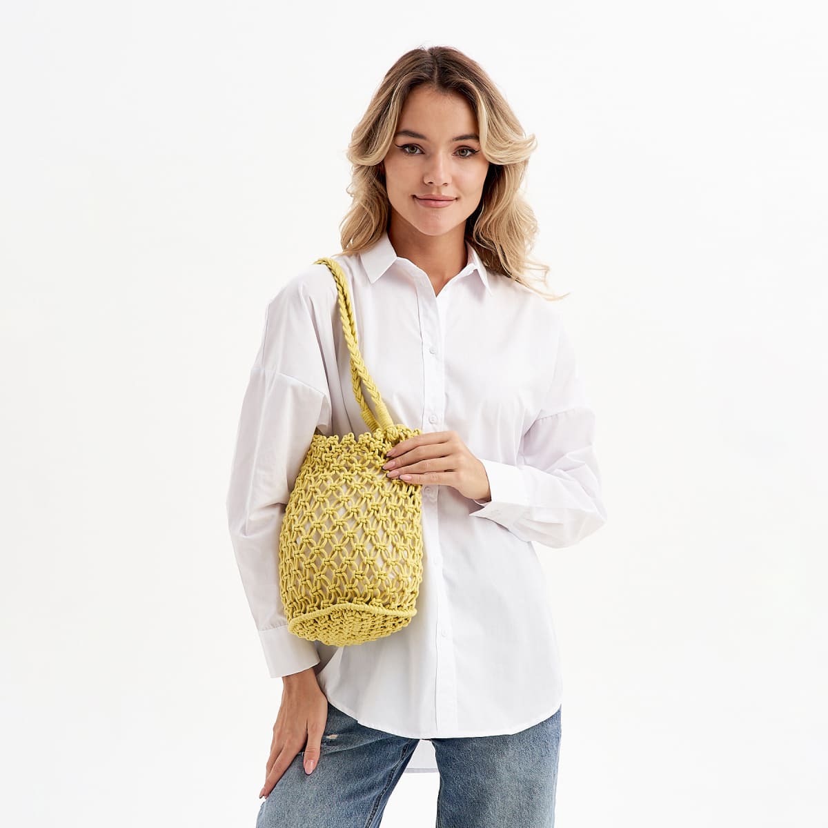 

Сумка-шоппер Jane's Story, цвет желтый