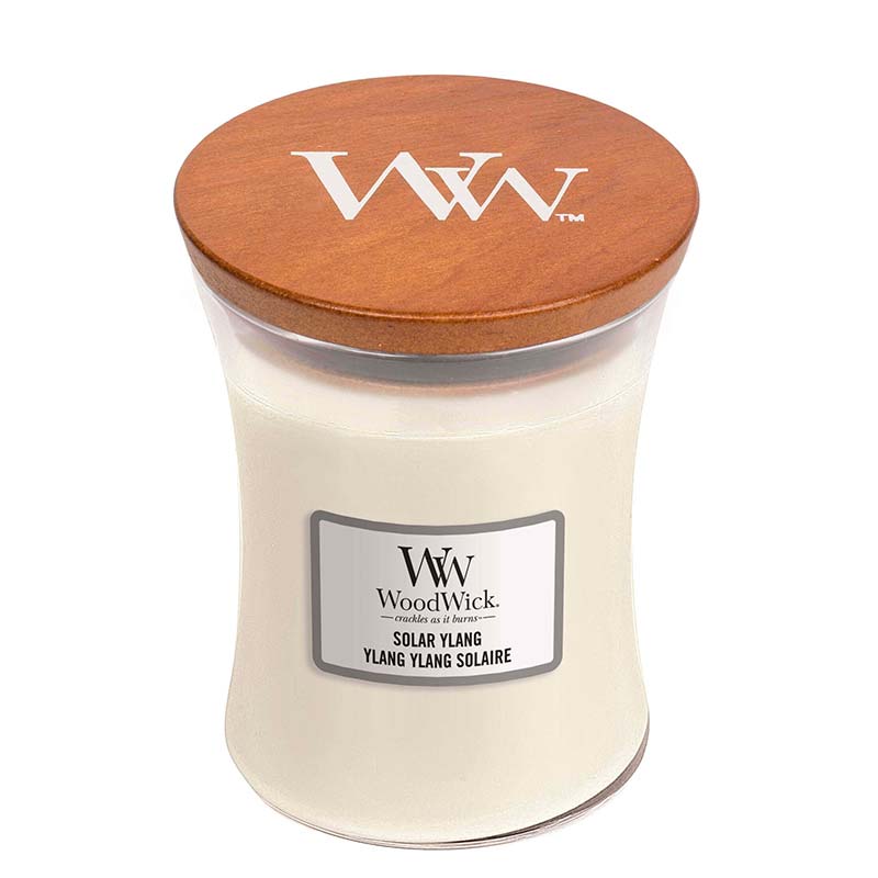 

Аромасвеча Woodwick Солнечный Иланг-иланг 275г, Белый