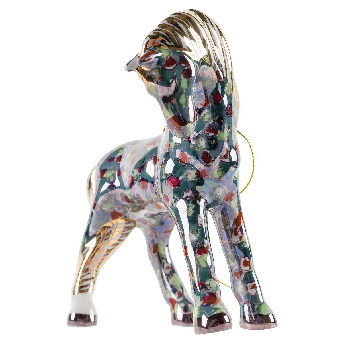 

Елочная игрушка Фарфоровая мануфактура Конь зеленый